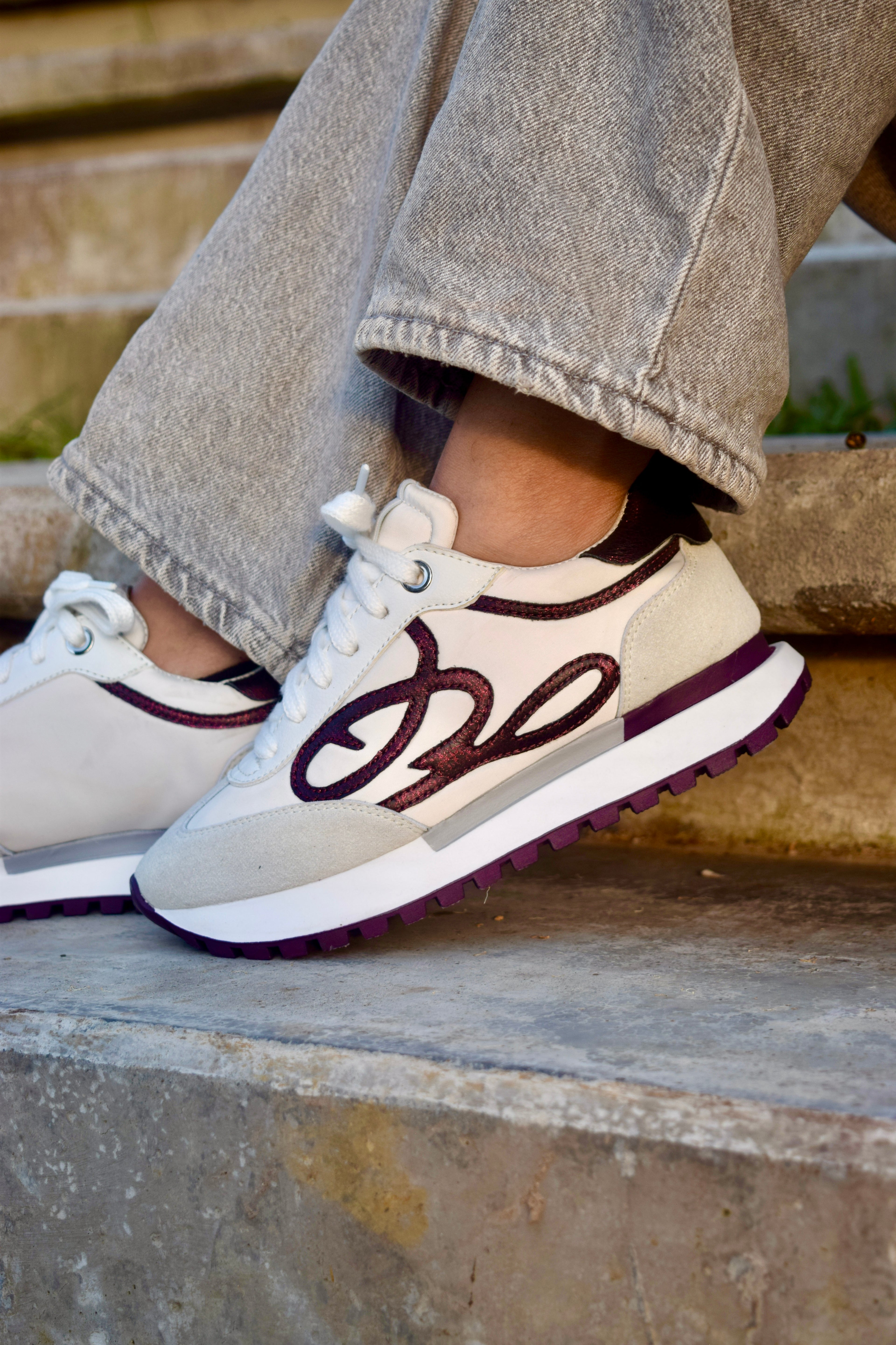 GALAXY CREMA / VINOTINTO TENIS MUJER