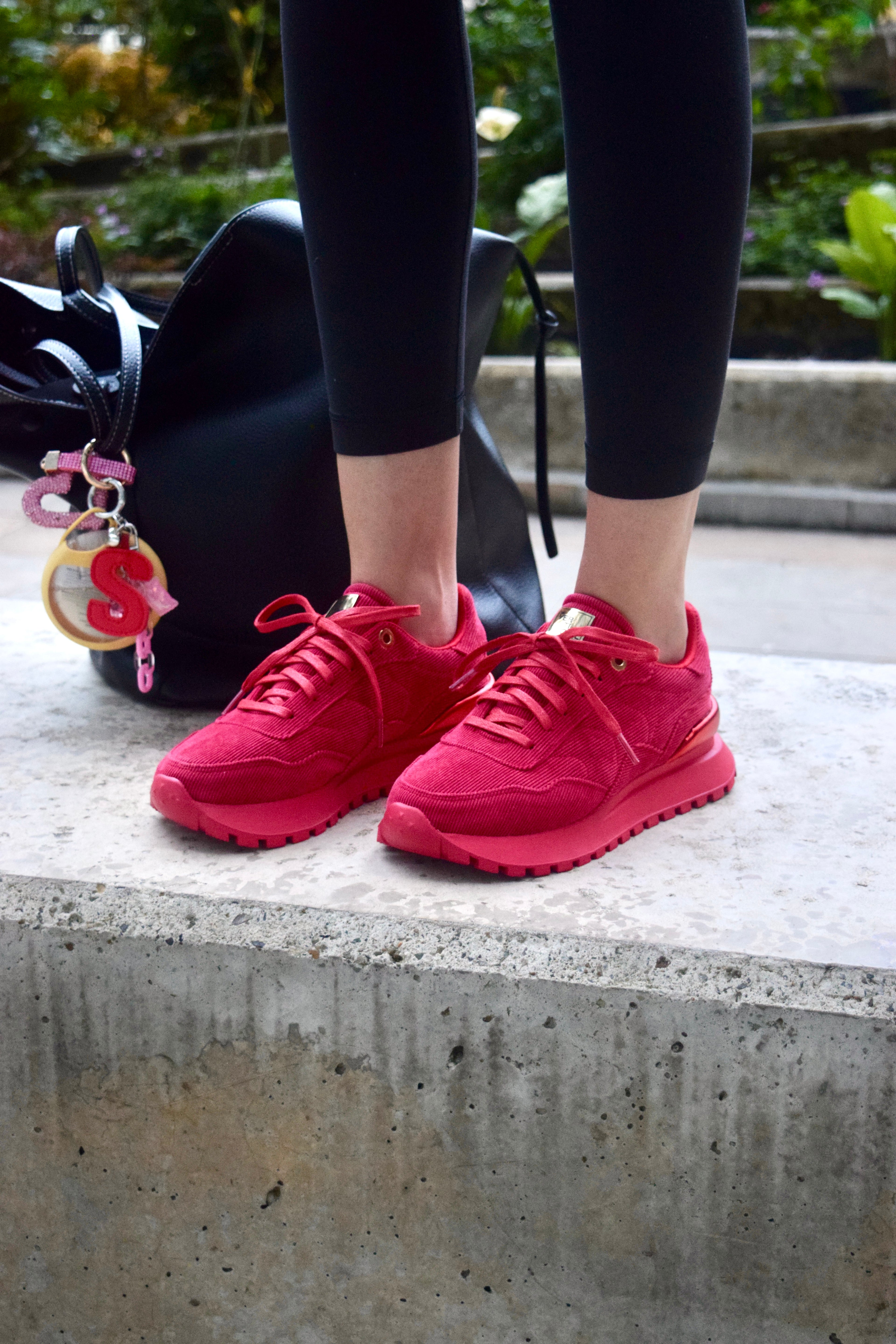 BOOM CORDUROY ROJO TENIS MUJER