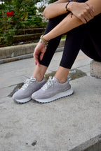 BOOM CORDUROY GRIS RATÓN TENIS MUJER