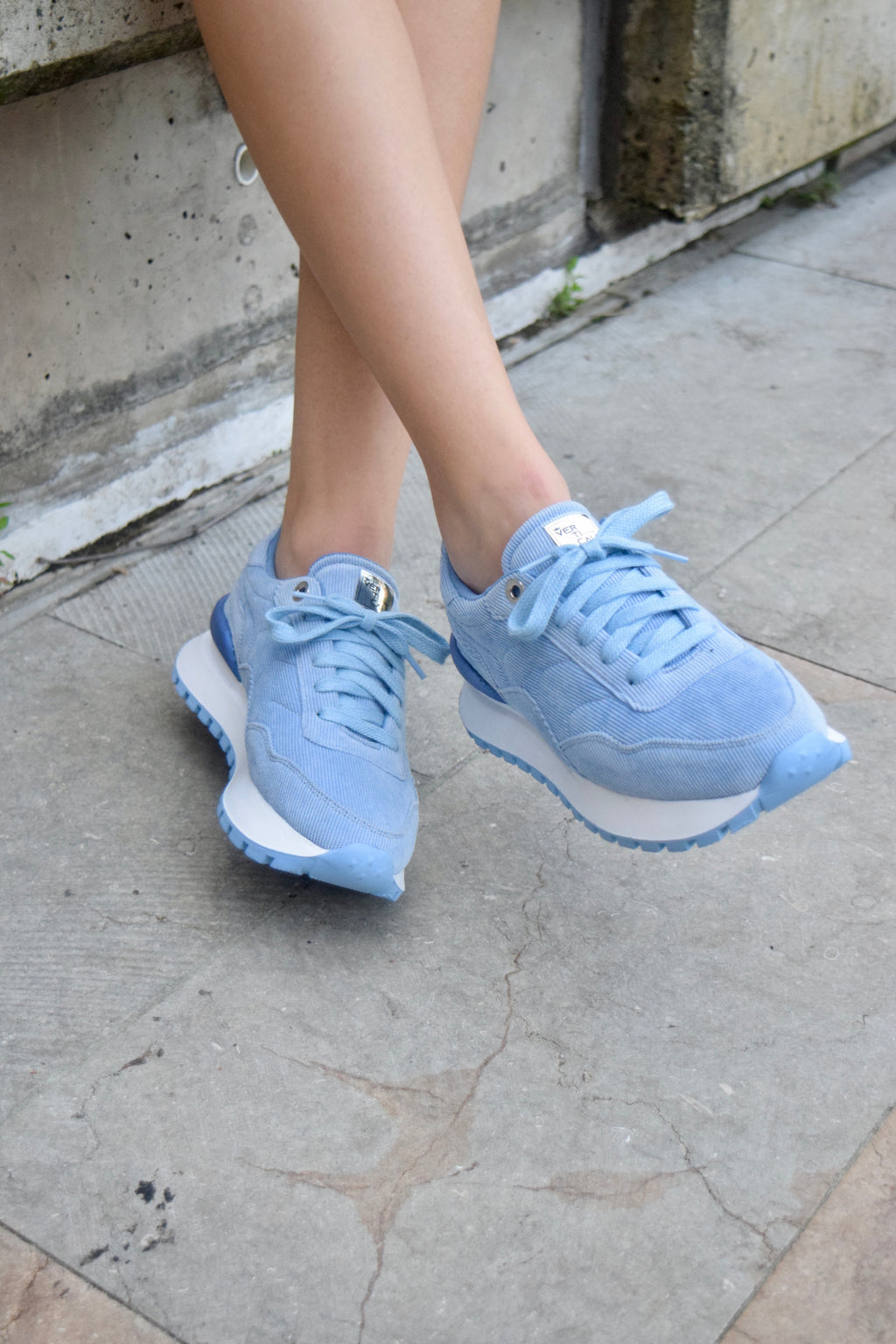 BOOM CORDUROY BABY BLUE TENIS MUJER