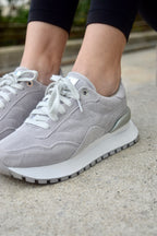 BOOM CORDUROY GRIS RATÓN TENIS MUJER